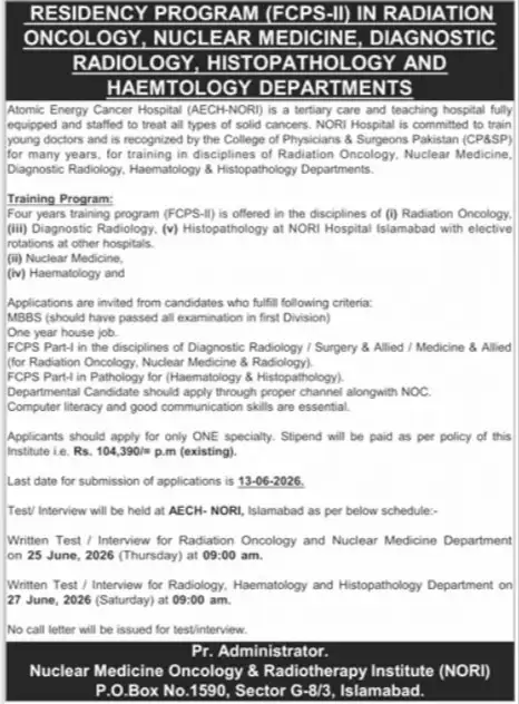 NORI FCPS-II Residency Program 2026 