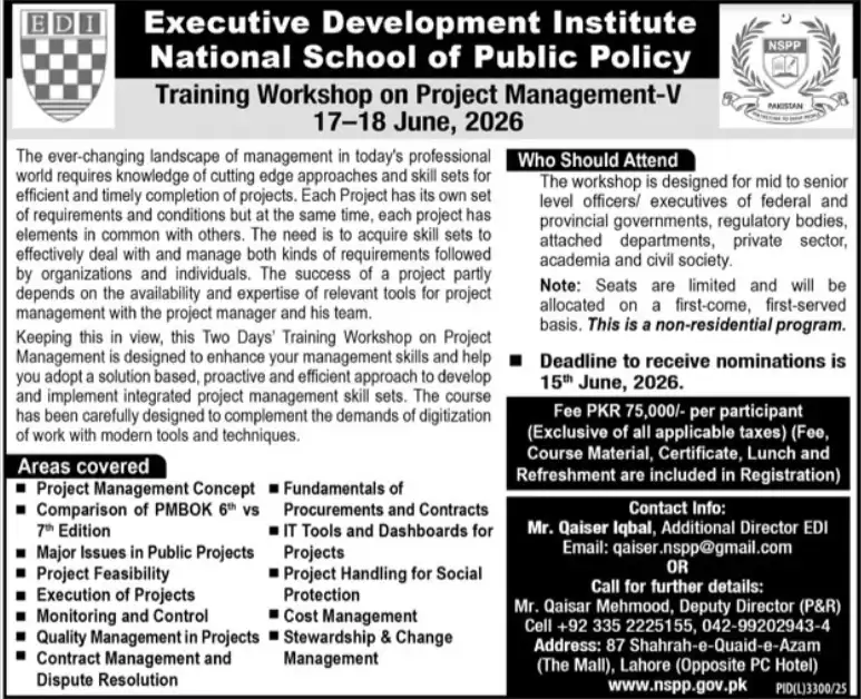 NSPP Project Management Training Workshop