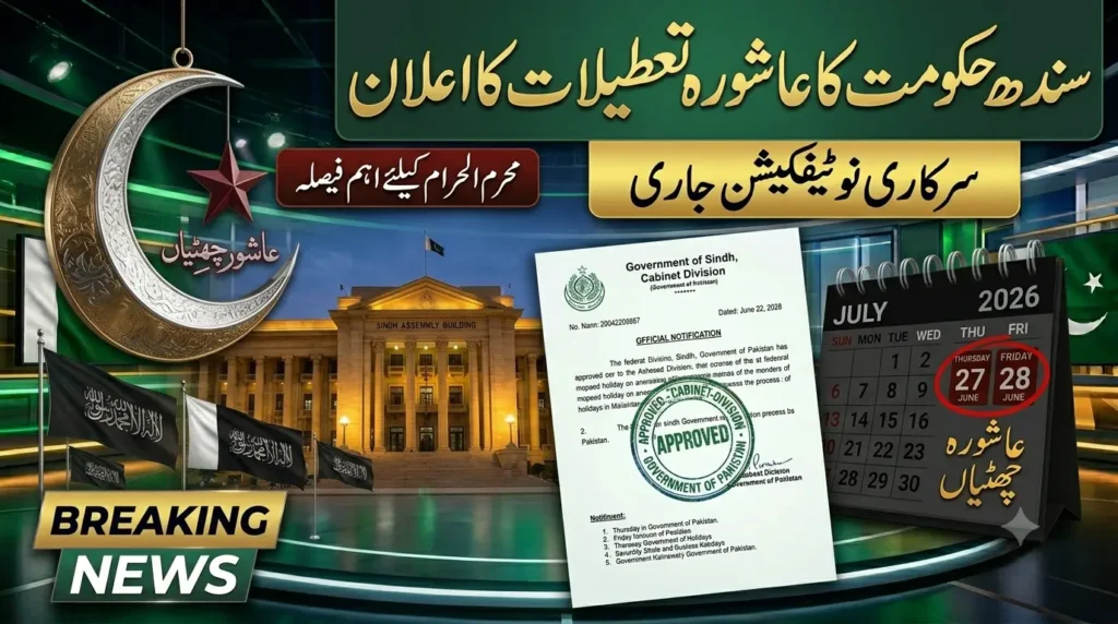 Sindh Government Announces Ashura Holidays 2026 – Official Dates and Notification Released