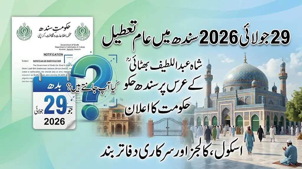 Did You Know Sindh Government Announces 29 July Public Holiday for Shah Abdul Latif Bhittai Urs