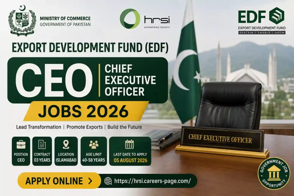 Export Development Fund EDF CEO Jobs 2026 Apply Online – Complete Eligibility & Application Guide