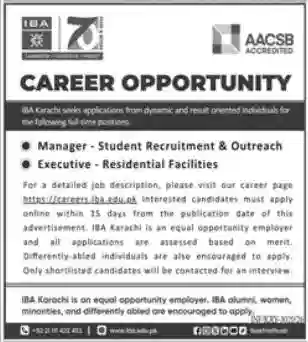 IBA Karachi Jobs 2026 Apply Online – Latest Career Opportunities
