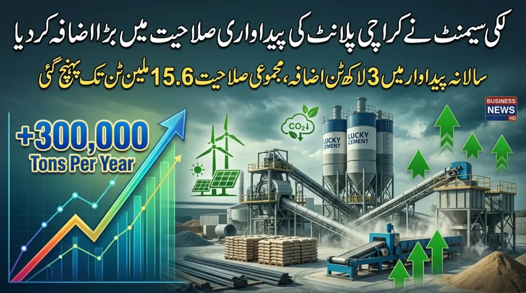 Lucky Cement Increases Karachi Plant Capacity by 300,000 Tons Per Year