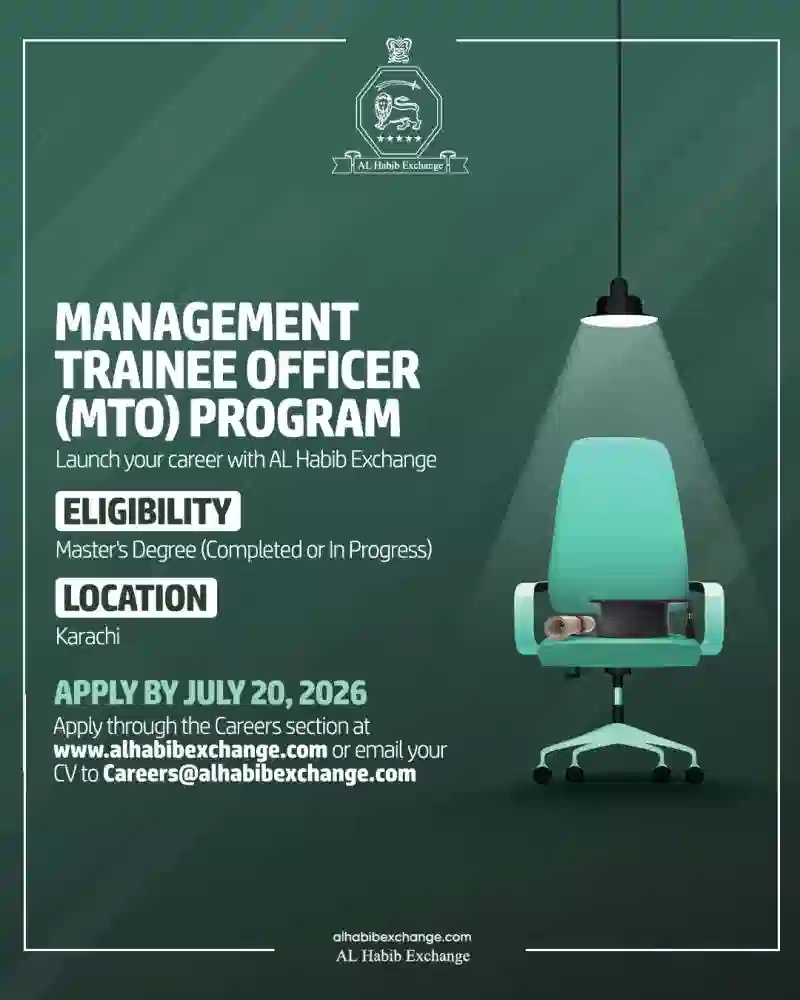Management Trainee Officer Jobs 2026 – Al Habib Exchange Career Opportunity