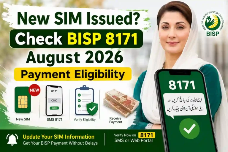 New SIM Issued Check BISP 8171 August 2026 Payment Eligibility