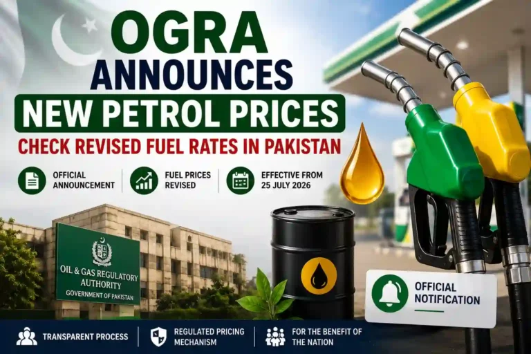 OGRA Announces New Petrol Prices