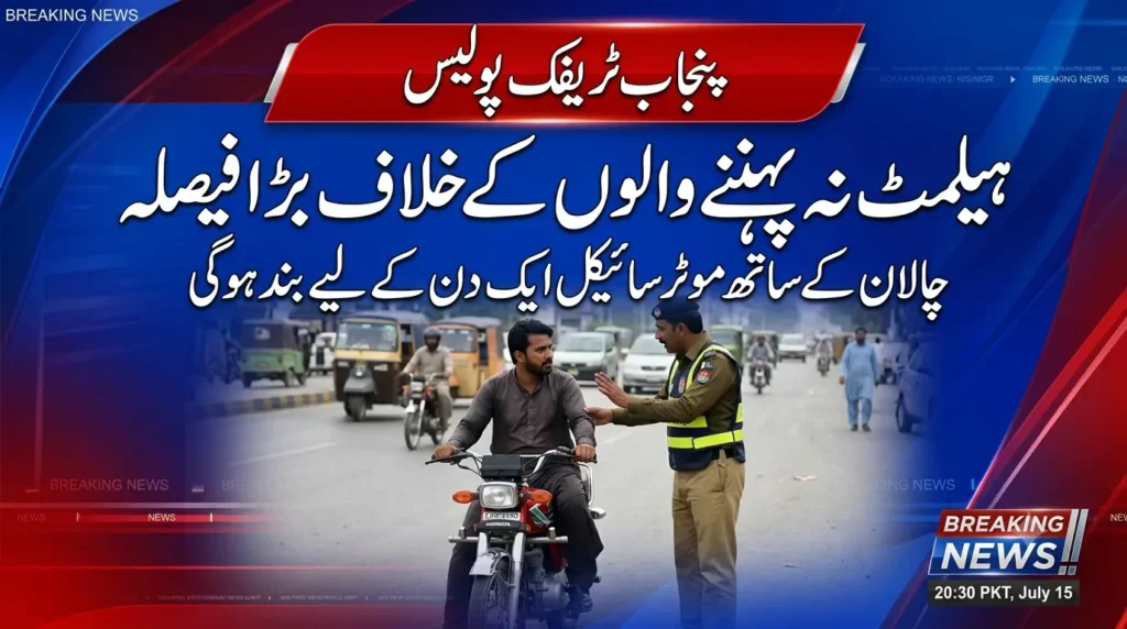 Punjab Introduces Strict Action Against Riders Without Helmets, Motorcycles May Be Seized for One Day