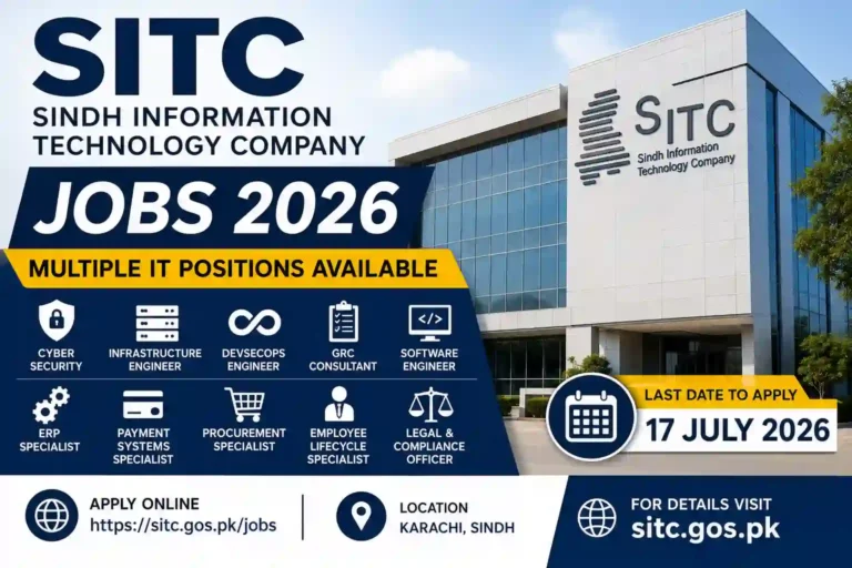 Sindh Information Technology Company SITC Jobs