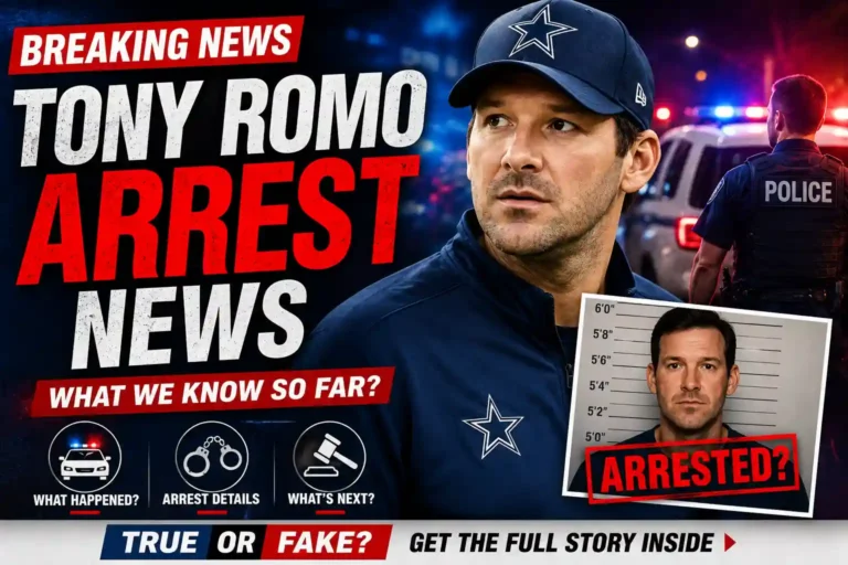 Tony Romo Arrest News Today Is the Viral Story True or Fake