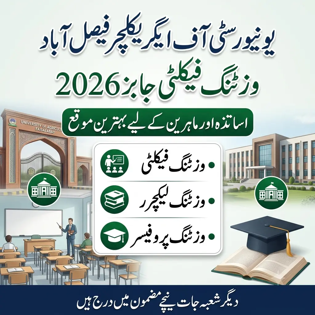 University of Agriculture Faisalabad UAF Visiting Faculty Jobs 2026