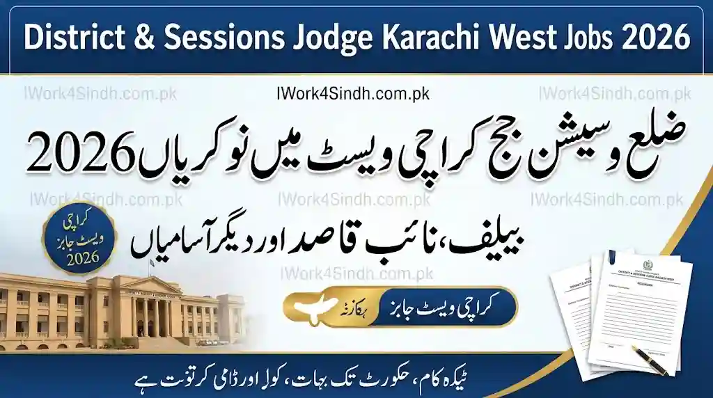 District & Sessions Judge Karachi West Jobs 2026 – Bailiff, Naib Qasid & Other Vacancies
