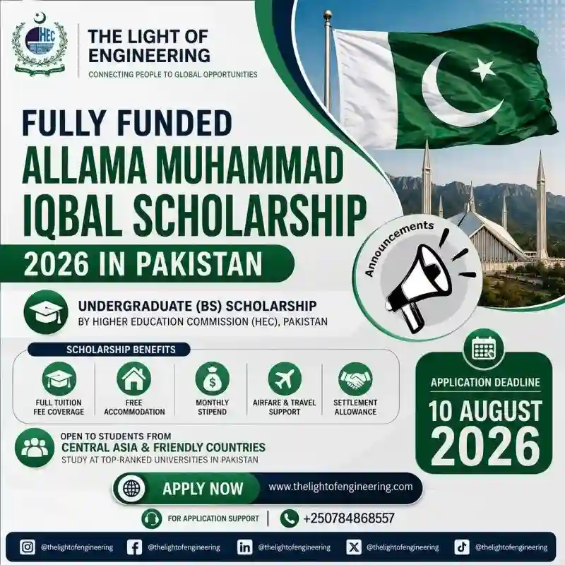 Fully Funded Allama Muhammad Iqbal Scholarship 2026 
