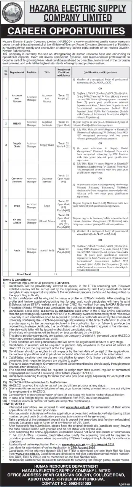 HAZECO Jobs 2026 – Latest Assistant Manager Vacancies, Eligibility & Apply Online