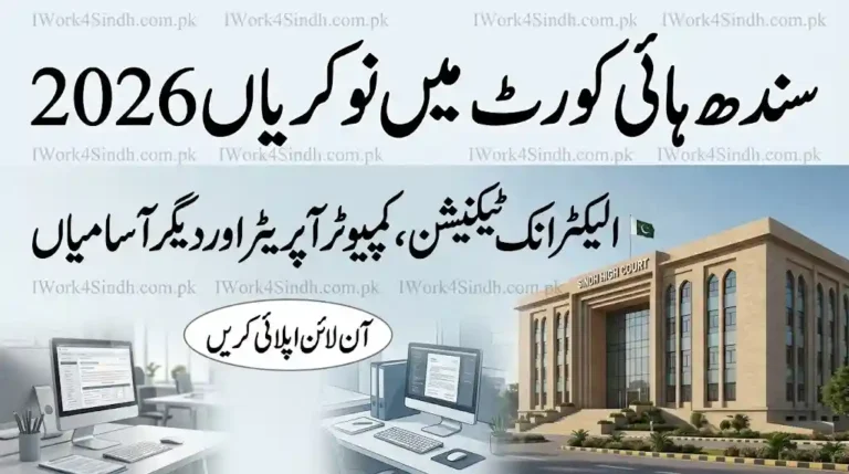 High Court of Sindh Jobs 2026 – Apply Online for Electronic Technician, Computer Operator & Other Posts