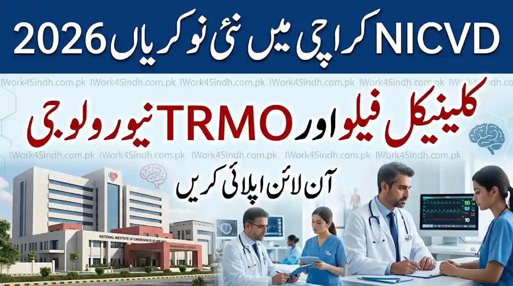 NICVD Karachi Jobs 2026 – Clinical Fellow & TRMO Neurology Vacancies