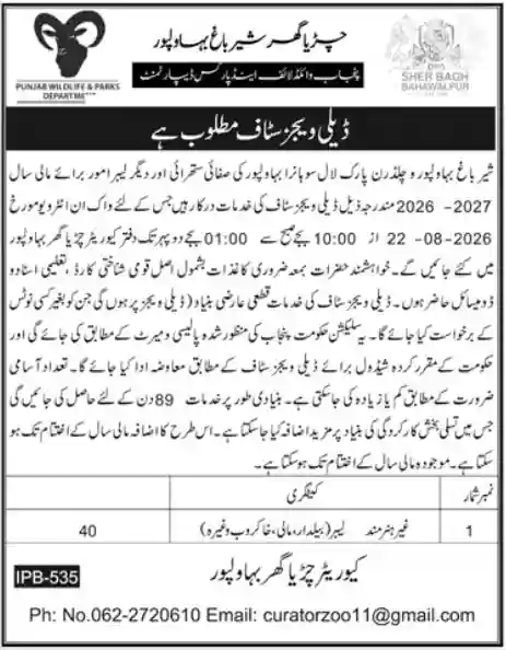 Sher Bagh Bahawalpur Jobs 2026 Applications Process