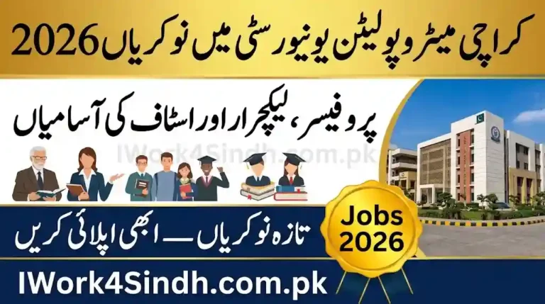 Karachi Metropolitan University Jobs 2026 – Professor, Lecturer & Staff Vacancies