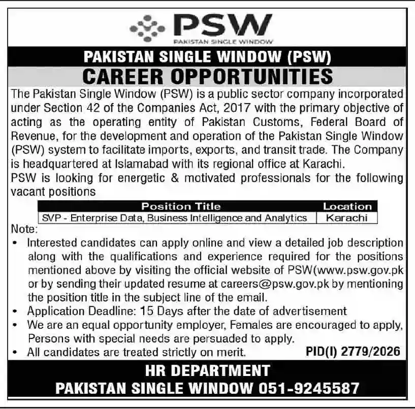 PSW Jobs 2026 Apply Online